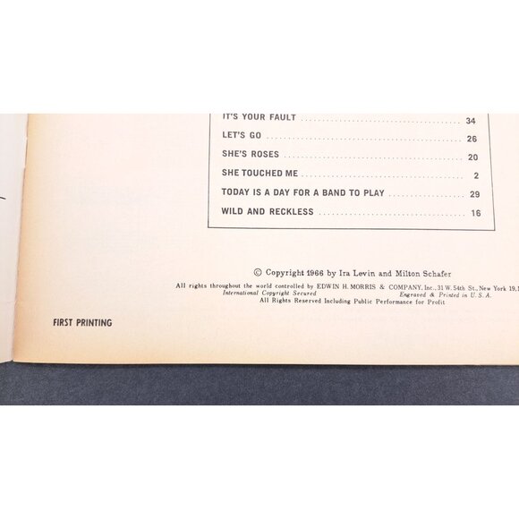 Vintage Drat The Cat Musical Songbook Vocal Sheet Music Book 1966 First Edition - Picture 5 of 8